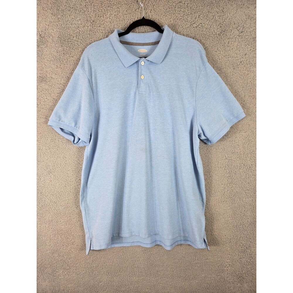 Old Navy Polo Shirt Mens XL‎ Short Sleeve Baby Blue Built In Flex Casual *READ*
